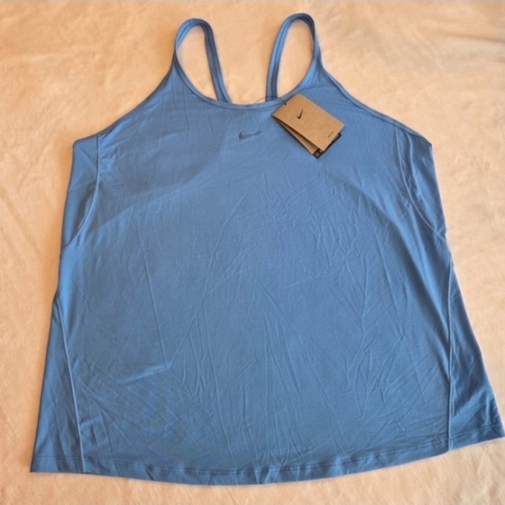 Nike One Dri-FIT Women’s Racerback Tank Top Blue XL New Training